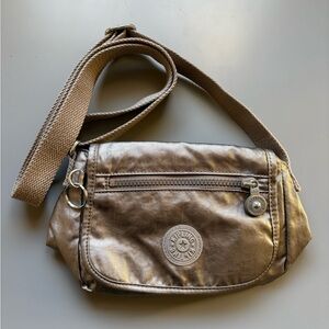 Kipling Small Crossbody Bag | metallic grey